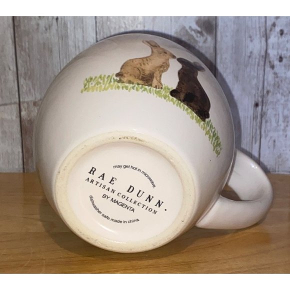 Rae Dunn Artisan Collection Ceramic Happy Easter Bunny Banner Coffee Tea Mug - Picture 6 of 6